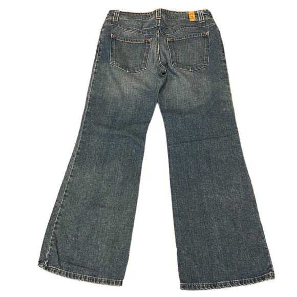 VTG Y2K Tommy Hilfiger HIPSTER FLARE Women Size 8 Blue 100% Cotton Denim Jeans - Picture 3 of 7
